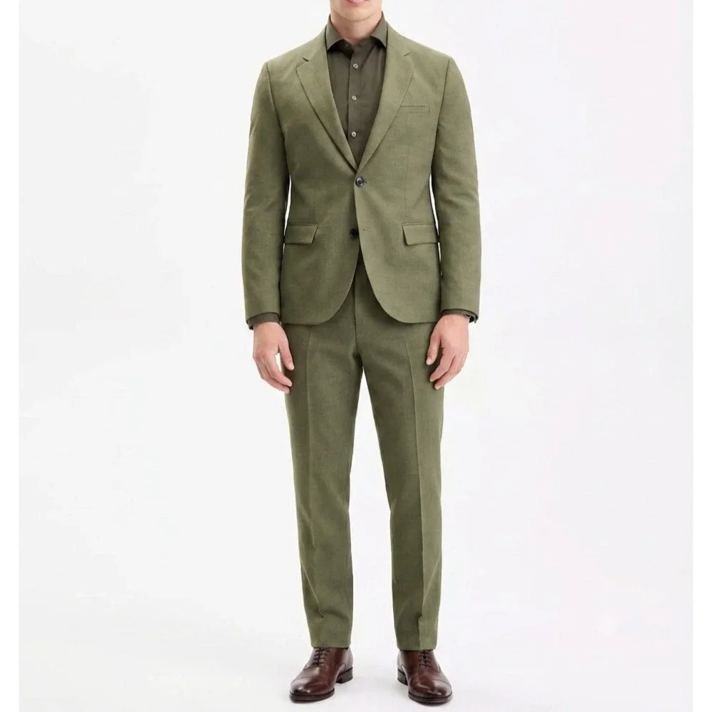 HUGO by Hugo Boss Mens Modern fit 2-pc Suit Jacket 36S 32W 30L Olive Green